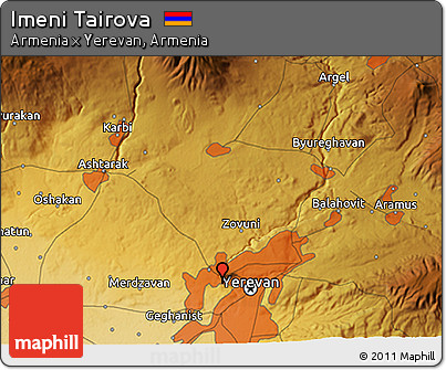 Physical 3D Map of Imeni Tairova