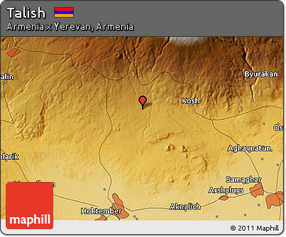Physical 3D Map of Talish