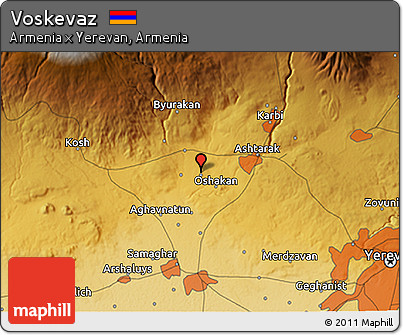 Physical 3D Map of Voskevaz
