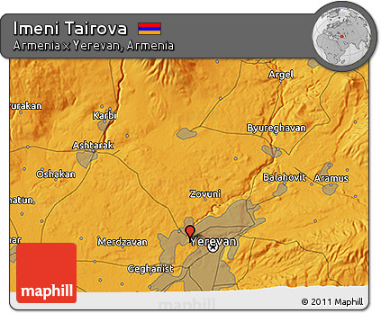 Political 3D Map of Imeni Tairova