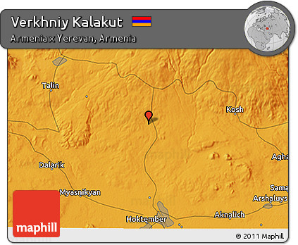 Political 3D Map of Verkhniy Kalakut