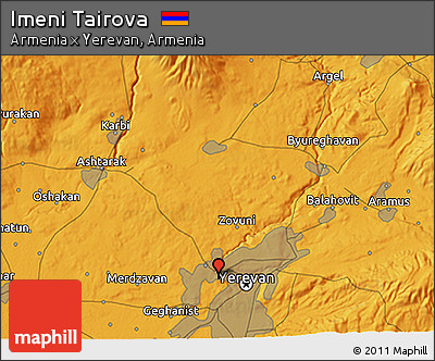 Political 3D Map of Imeni Tairova