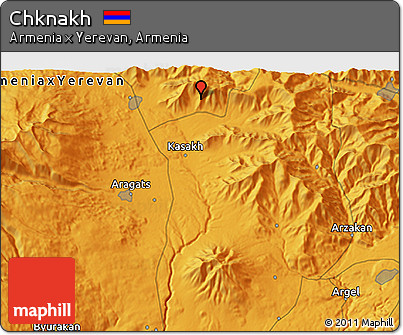 Political 3D Map of Chknakh