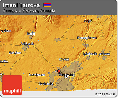 Political 3D Map of Imeni Tairova