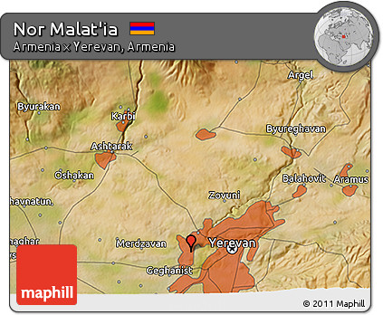 Satellite 3D Map of Nor Malat'ia