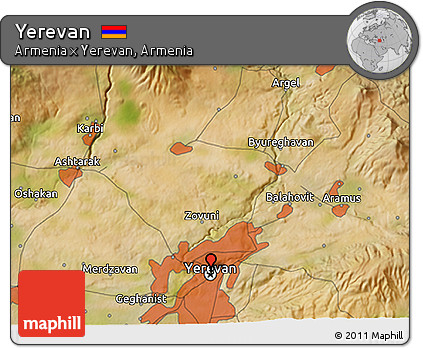 Satellite 3D Map of Yerevan