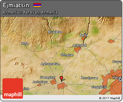 Satellite 3D Map of Ejmiatsin