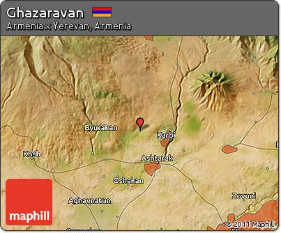 Satellite 3D Map of Ghazaravan
