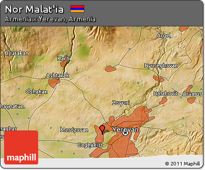 Satellite 3D Map of Nor Malat'ia