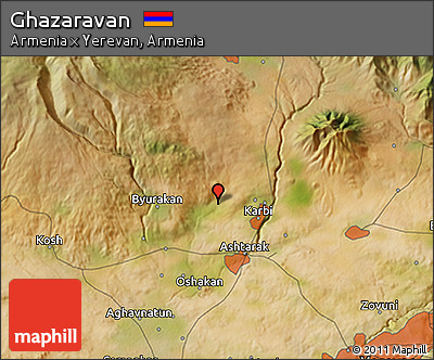 Satellite 3D Map of Ghazaravan