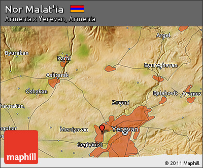 Satellite 3D Map of Nor Malat'ia