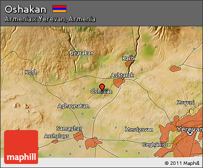Satellite 3D Map of Oshakan