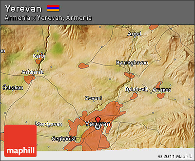 Satellite 3D Map of Yerevan