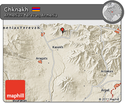 Shaded Relief 3D Map of Chknakh