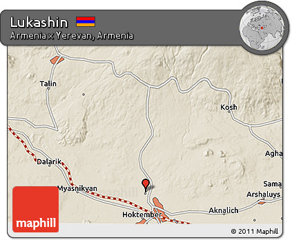 Shaded Relief 3D Map of Lukashin