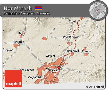 Shaded Relief 3D Map of Nor Marash