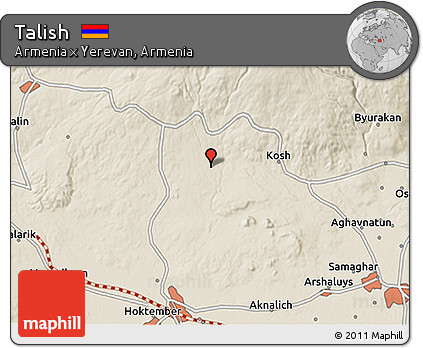 Shaded Relief 3D Map of Talish
