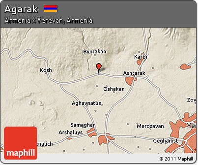Shaded Relief 3D Map of Agarak