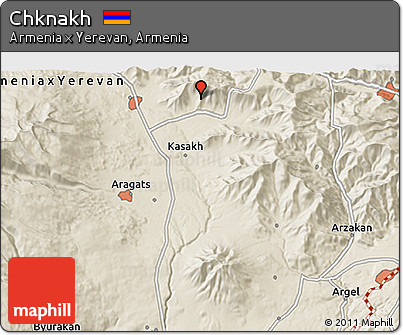 Shaded Relief 3D Map of Chknakh