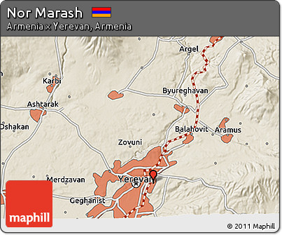 Shaded Relief 3D Map of Nor Marash