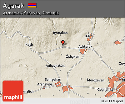 Shaded Relief 3D Map of Agarak