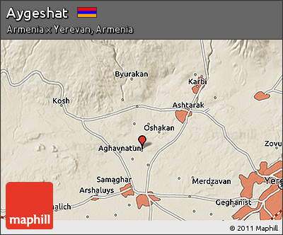 Shaded Relief 3D Map of Aygeshat
