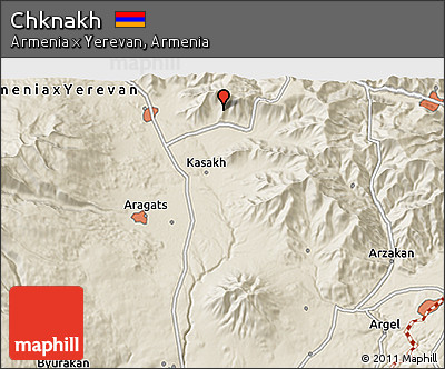 Shaded Relief 3D Map of Chknakh