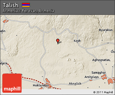 Shaded Relief 3D Map of Talish