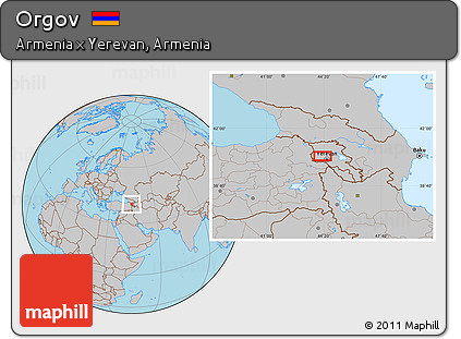 Gray Location Map of Orgov