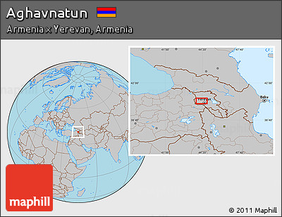 Gray Location Map of Aghavnatun