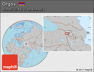Gray Location Map of Orgov