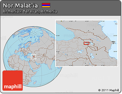 Gray Location Map of Nor Malat'ia