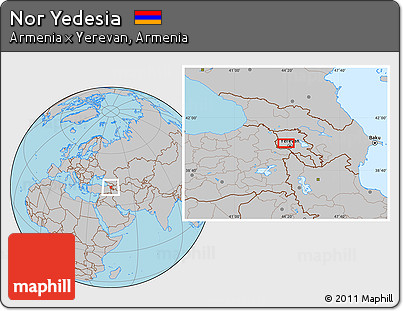 Gray Location Map of Nor Yedesia