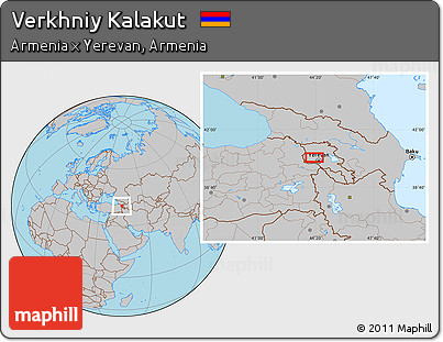 Gray Location Map of Verkhniy Kalakut