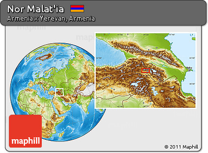 Physical Location Map of Nor Malat'ia