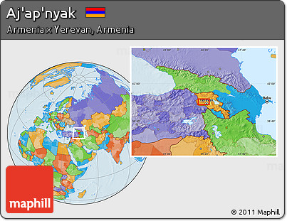Political Location Map of Aj'ap'nyak