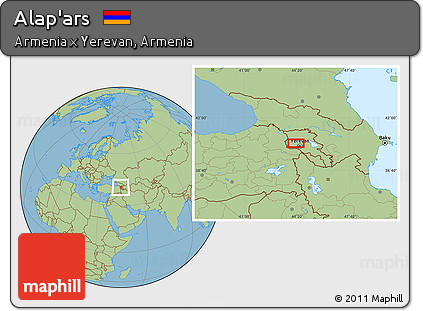 Savanna Style Location Map of Alap'ars