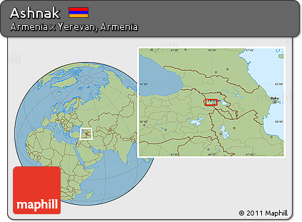 Savanna Style Location Map of Ashnak
