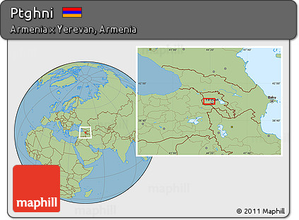 Savanna Style Location Map of Ptghni