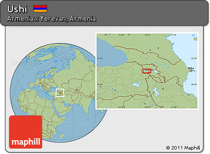 Savanna Style Location Map of Ushi