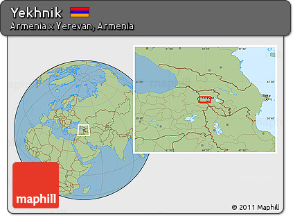 Savanna Style Location Map of Yekhnik