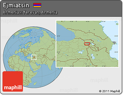 Savanna Style Location Map of Ejmiatsin