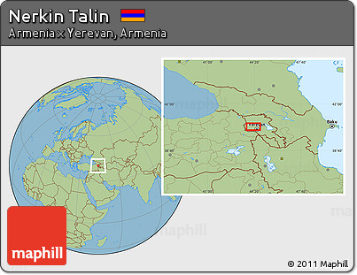 Savanna Style Location Map of Nerkin Talin