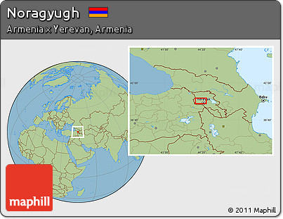 Savanna Style Location Map of Noragyugh