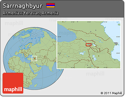 Savanna Style Location Map of Sarrnaghbyur