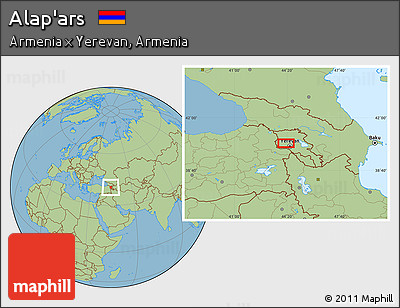 Savanna Style Location Map of Alap'ars