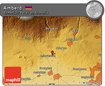 Physical Map of Amberd