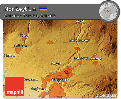 Physical Map of Nor Zeyt'un