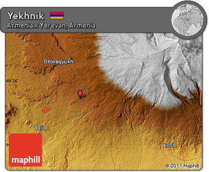 Physical Map of Yekhnik
