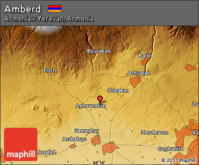 Physical Map of Amberd